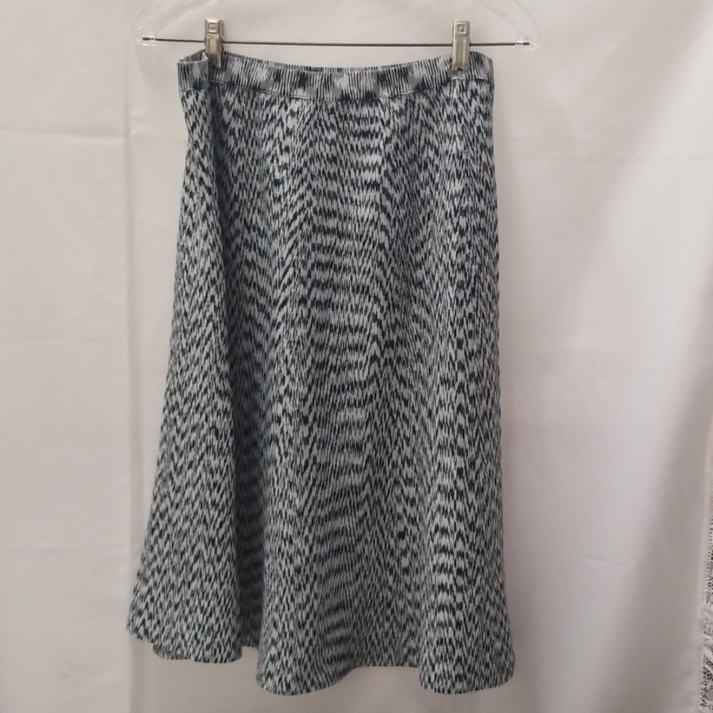 Ann Taylor Black and White Printed Skirt